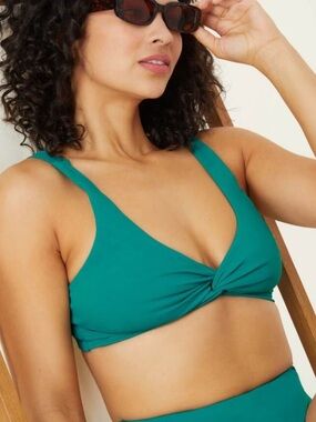 Andie Swim Green Portofino Bikini Top